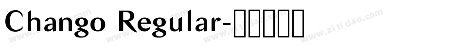 Chango Regular字体转换